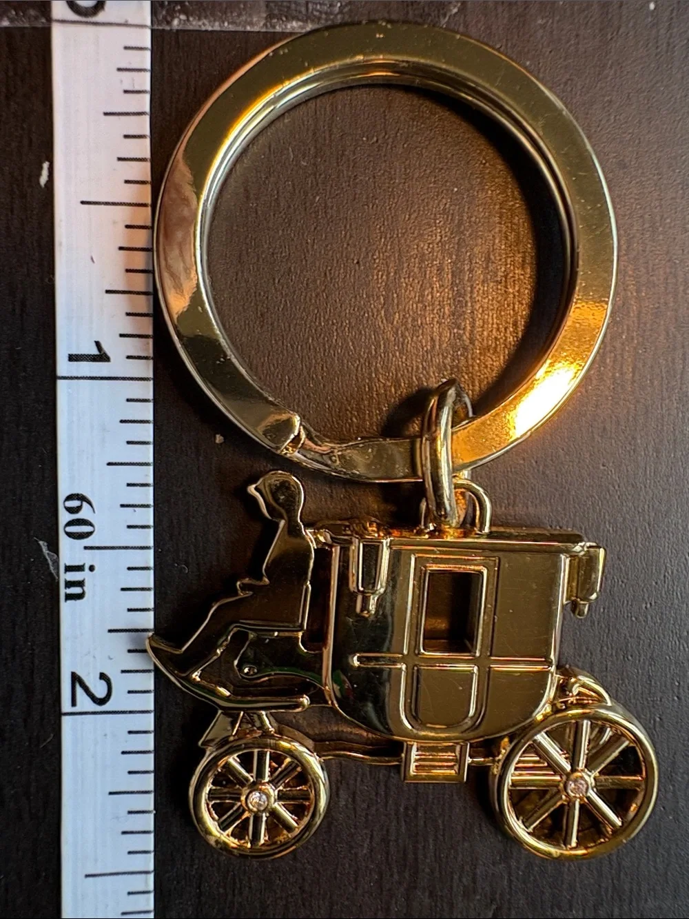 Coach Gold Carriage Key Ring - Picture 1 of 3